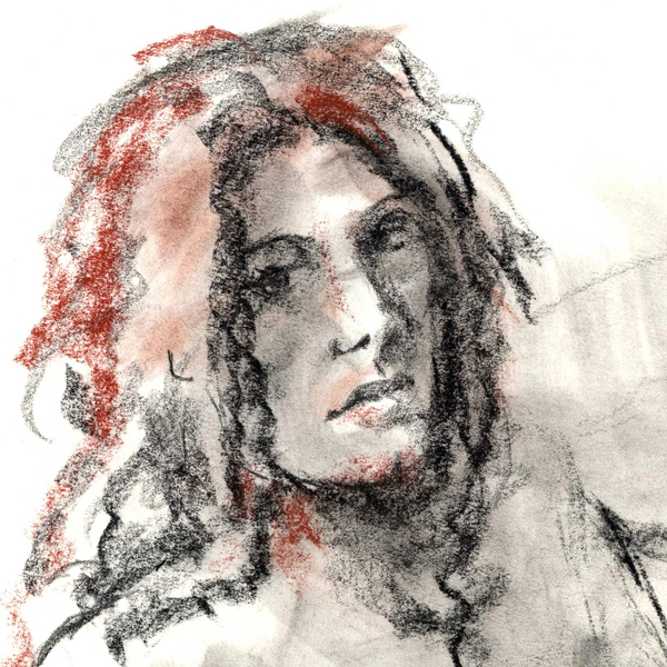 WILD WOMAN, drawing by Thomas A Needham