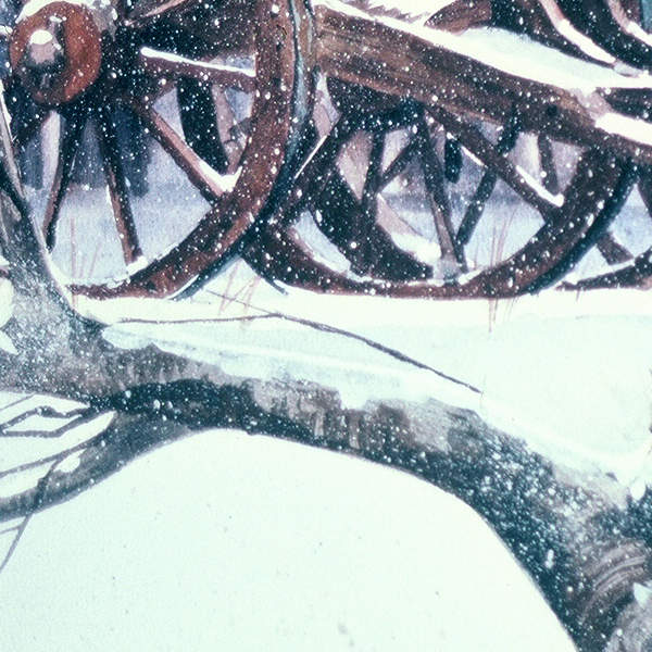 Detail of VALLEY FORGE watercolor landscape by Thomas A Needham