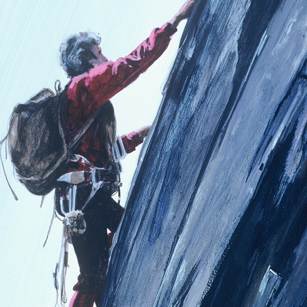 Detail of FLY ON THE WALL, acrylic sports painting by Thomas A Needham